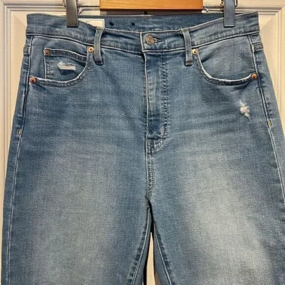Gap Light Wash High Rise Kick Fit Jeans Size 30 10T - Picture 2 of 16